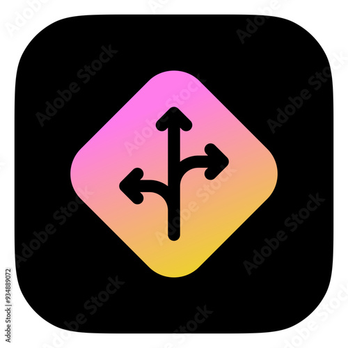 Editable traffic sign arrow vector icon. Map, location, navigation. Part of a big icon set family. Perfect for web and app interfaces, presentations, infographics, etc