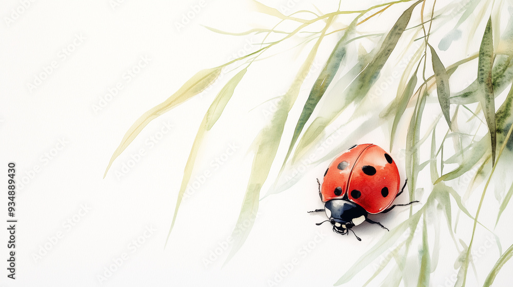 ladybird on a blade of grass ladybird on a blade of grass
