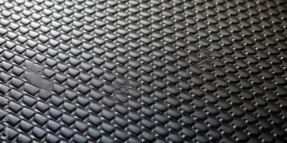 Close up view of black plastic material texture background with detailed patterns Close up view of black plastic material texture background with detailed patterns