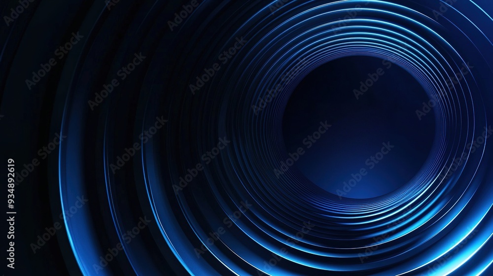 Abstract Blue Spiral Tunnel Abstract Blue Spiral Tunnel