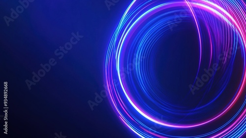 Neon Vortex: A vibrant vortex of pink and blue light dances across a deep blue backdrop, radiating energy and movement. 