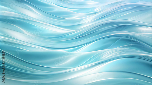 Abstract blue wave vector design with smooth flowing lines and soft light, ideal for wallpaper or backdrop