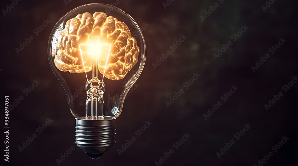 Conceptual 3D of a lightbulb illuminating a brain,symbolizing startup innovation,creativity,and the potential for groundbreaking ideas and discoveries. This image represents the spark of innovation. Conceptual 3D of a lightbulb illuminating a brain,symbolizing startup innovation,creativity,and the potential for groundbreaking ideas and discoveries. This image represents the spark of innovation.