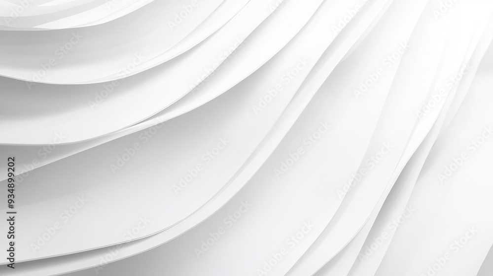 White Abstract Waves: A minimalist design of smooth, undulating white paper curves, offering a clean and modern backdrop White Abstract Waves: A minimalist design of smooth, undulating white paper curves, offering a clean and modern backdrop