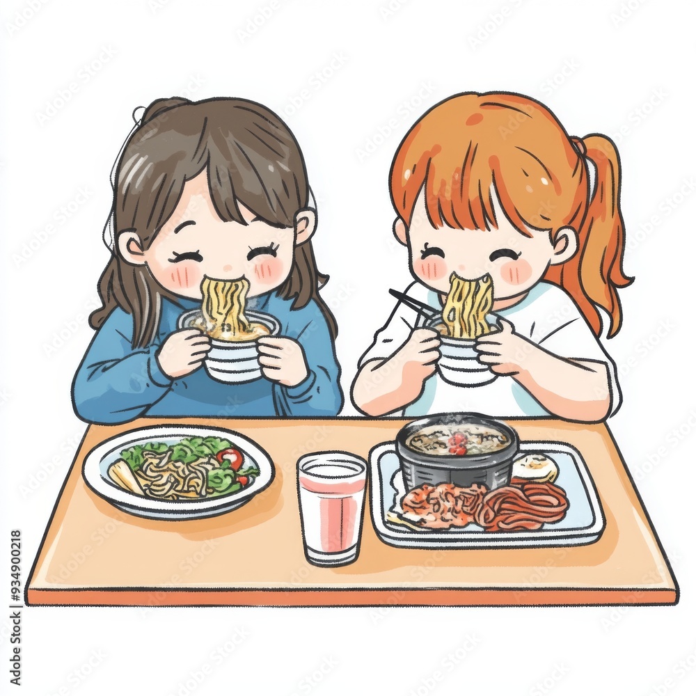 cartoon, food, woman, vector, illustration, child cartoon, food, woman, vector, illustration, child