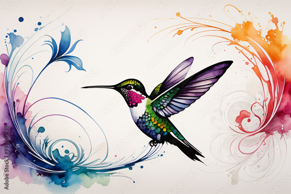 Naklejka premium illustration of a peacock