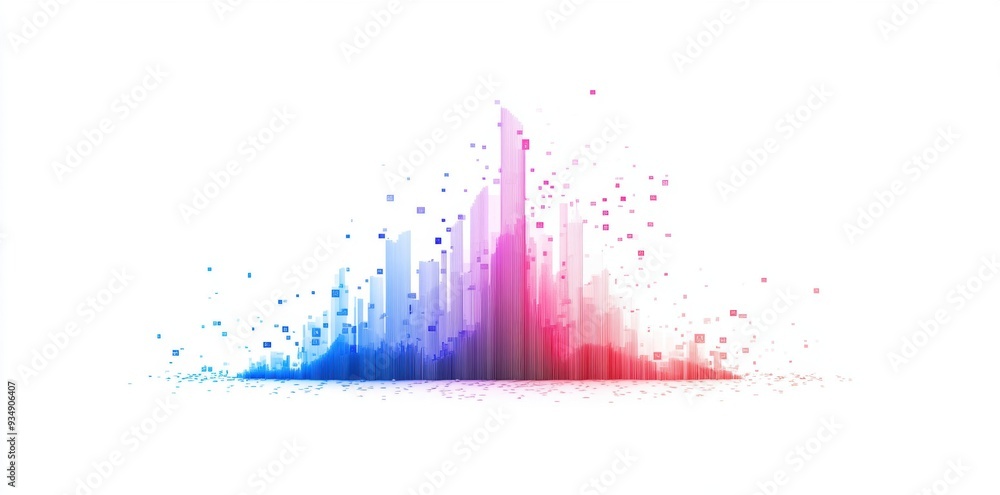 Obraz premium A stark and thought-provoking histogram graph plotted on a frequency axis, demonstrating the relationship between income distribution and economic inequality.