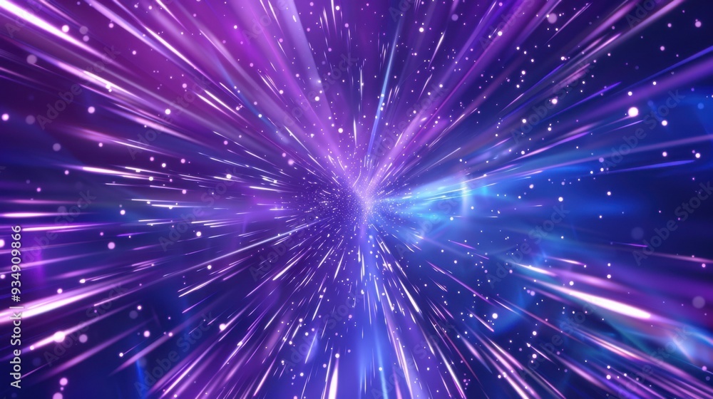 Cosmic Elegance. Abstract radial lines and geometric shapes merging into a symphony of purple and... Cosmic Elegance. Abstract radial lines and geometric shapes merging into a symphony of purple and...