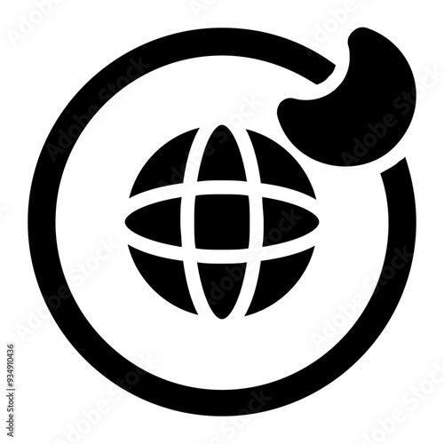 satellite, natural satellite, moon, astronomy, astronomical, orbit glyph or solid icon