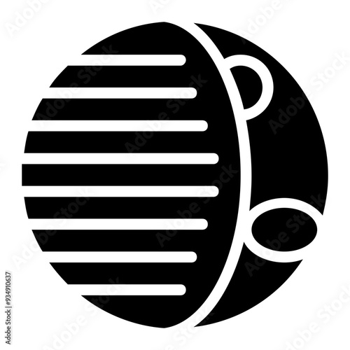 waxing crescent, lunar, moon, moon phase, astronomy, crescent, waxing moon glyph or solid icon