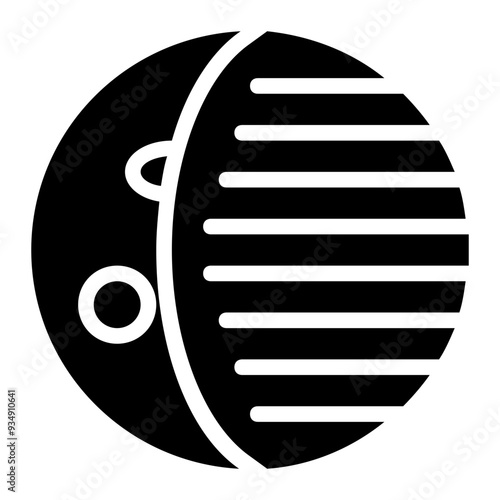 waning crescent, lunar, moon, moon phase, astronomy, crescent, waning moon glyph or solid icon