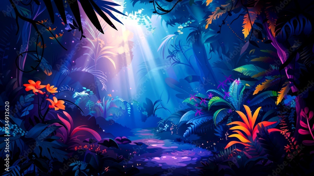 A Colorful Pathway Through a Luminous Jungle A Colorful Pathway Through a Luminous Jungle