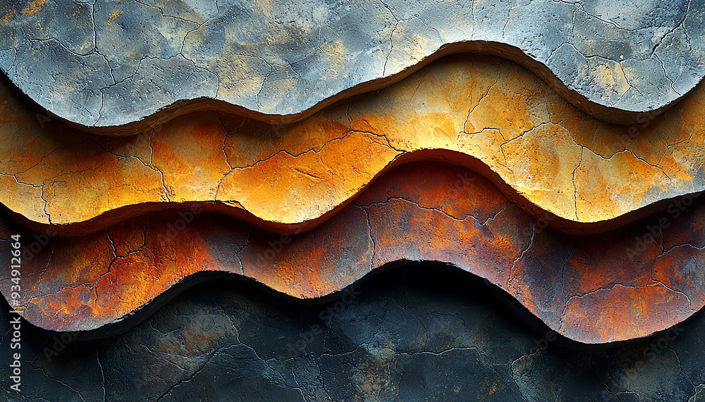 Fototapeta premium Rusty metal roof tile on old building feature generated by AI