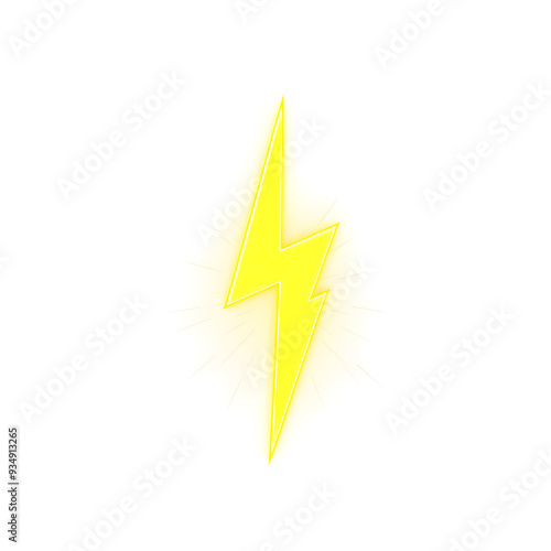 Free Download Lightning bolt cartoon icon illustration on white background. Generative AI - GFXLoad