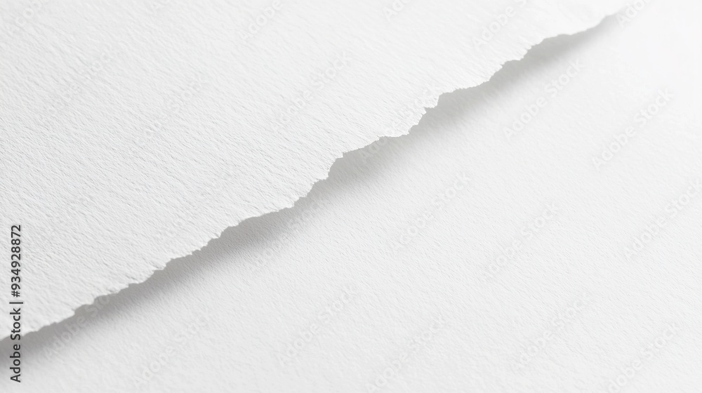 White Paper Texture with Torn Edge: A minimalistic and clean background image featuring a textured white paper with a torn edge, offering a sense of imperfection and abstract beauty. Perfect for minim White Paper Texture with Torn Edge: A minimalistic and clean background image featuring a textured white paper with a torn edge, offering a sense of imperfection and abstract beauty. Perfect for minim