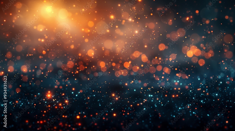 Colorful bokeh lights create a shimmering effect on a dark background during an artistic display Colorful bokeh lights create a shimmering effect on a dark background during an artistic display