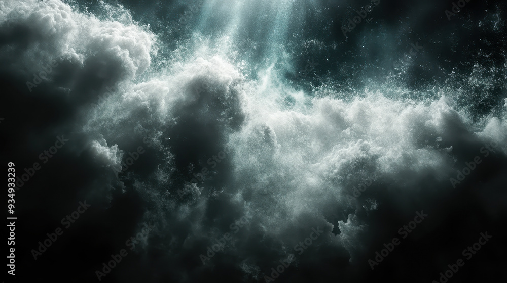 Moody Dark Cloudscape with Atmospheric Smoke and Dramatic Light Rays - Perfect for Conceptual, Environmental, and Abstract Themes Moody Dark Cloudscape with Atmospheric Smoke and Dramatic Light Rays - Perfect for Conceptual, Environmental, and Abstract Themes