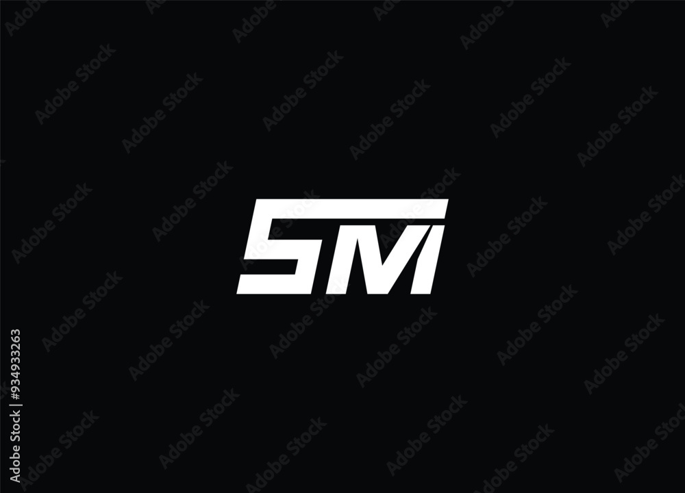 SM creative initial logo design and monogram logo SM creative initial logo design and monogram logo