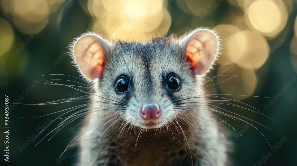 Close-up Portrait of a Curious Opossum Close-up Portrait of a Curious Opossum