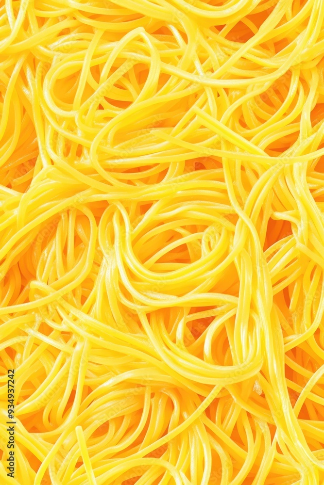 Yellow Noodles on Table Yellow Noodles on Table