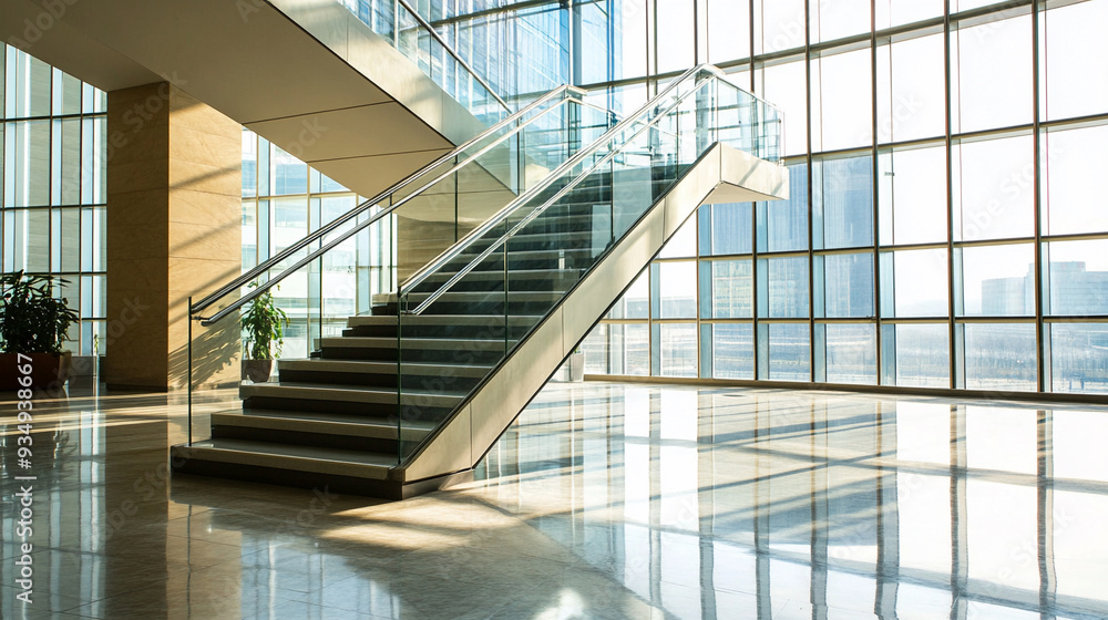 Obraz premium Staircase in a modern office building