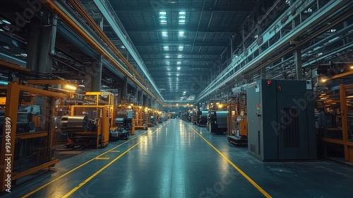 A wide-angle view of the manufacturing industry at work, featuring large-scale production facilities and cutting-edge machinery.