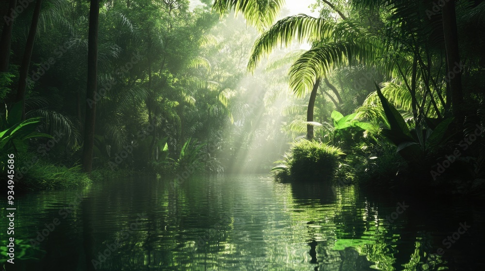 Lush Green Trees Around Water Lush Green Trees Around Water