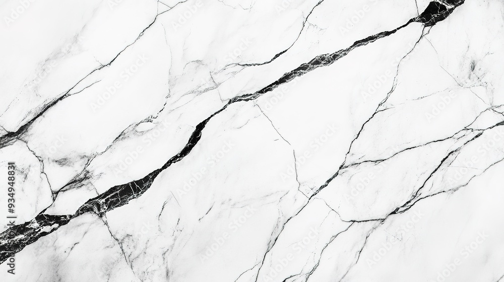 White Marble Luxury: Elegant white marble texture with black veins, ideal for backgrounds, designs, and adding a touch of sophistication. 