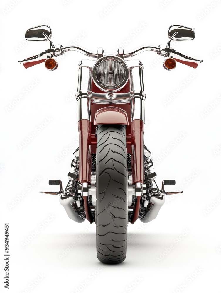 Fototapeta premium Motorcycle close-up on white