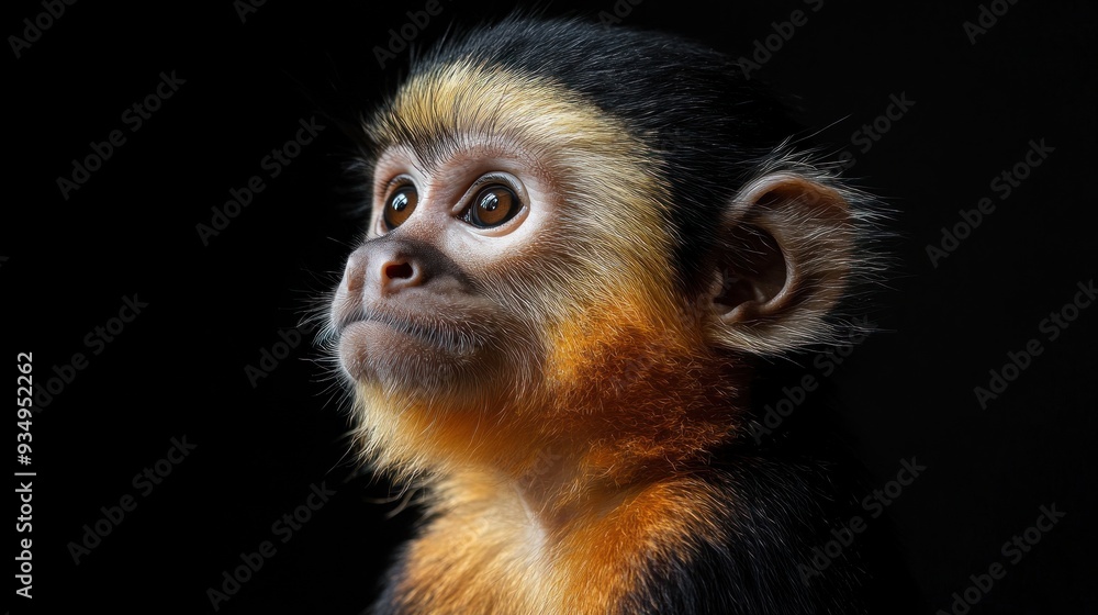 Fototapeta premium Portrait of a Curious Monkey