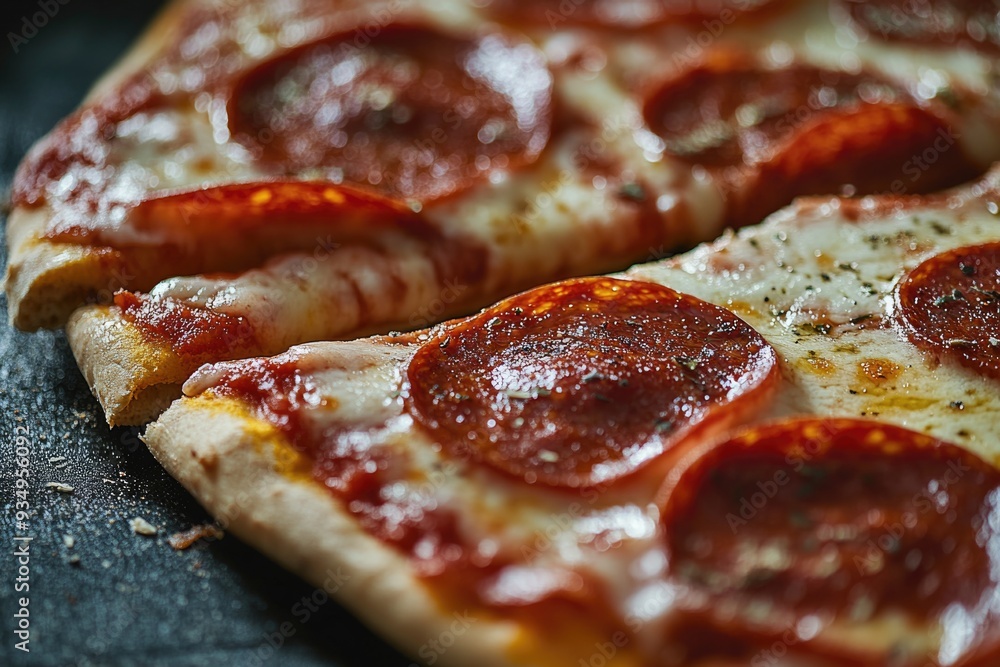 Pepperoni Pizza Close Up Pepperoni Pizza Close Up