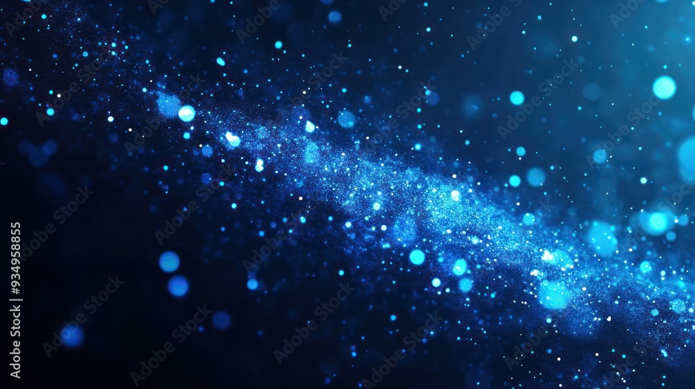 Obraz premium Blue Glitter with Defocused Lights