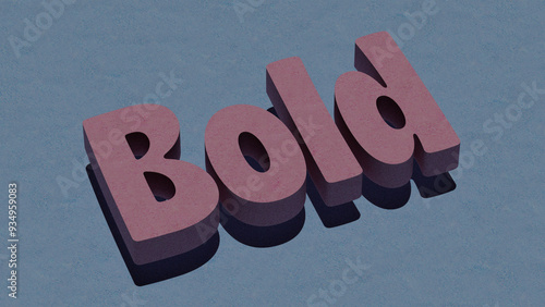 Bold 3D Typography Art Featuring the Word ‘Bold’