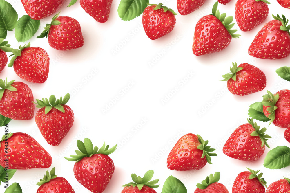 A close up of a bunch of red strawberries. The strawberries are arranged in a circle, with some overlapping and others not. Concept of abundance and freshness, as the strawberries are ripe A close up of a bunch of red strawberries. The strawberries are arranged in a circle, with some overlapping and others not. Concept of abundance and freshness, as the strawberries are ripe