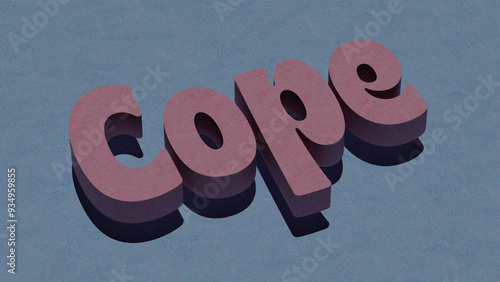 Bold 3D Typography Art Featuring the Word ‘Cope’