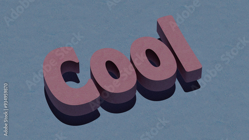 Bold 3D Typography Art Featuring the Word ‘Cool’