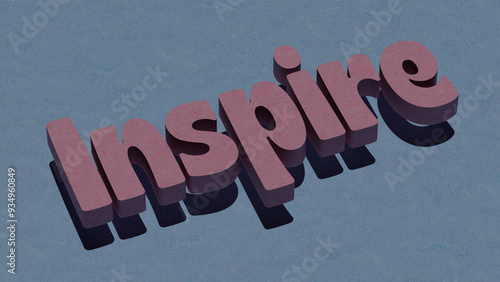 Bold 3D Typography Art Featuring the Word ‘Inspire’