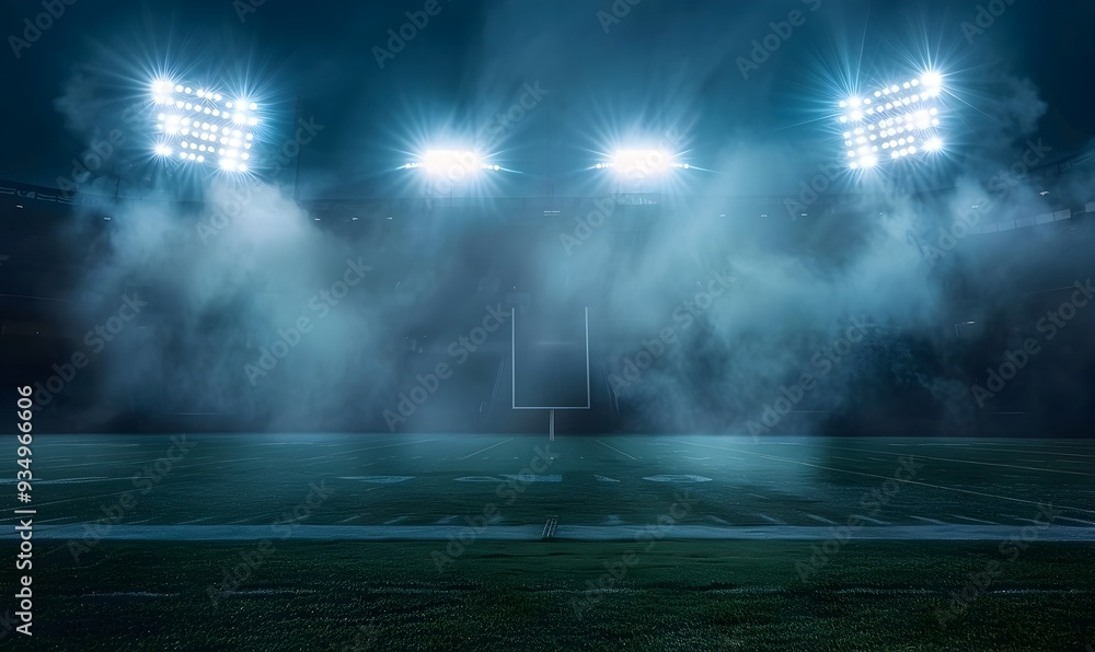 Floodlit Gaelic Football Stadium at Night An Epic Sports Backdrop for Excitement and Competition Floodlit Gaelic Football Stadium at Night An Epic Sports Backdrop for Excitement and Competition