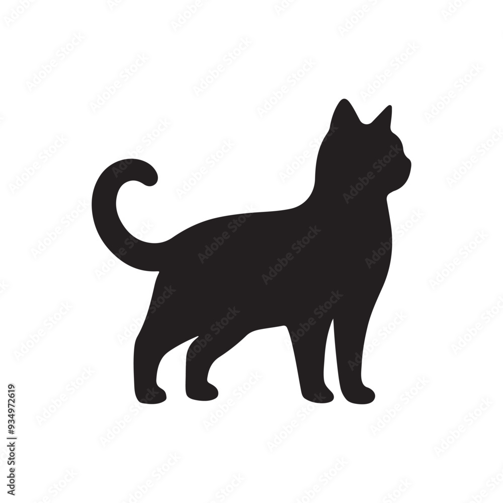 A cat silhouette vector illustration A cat silhouette vector illustration