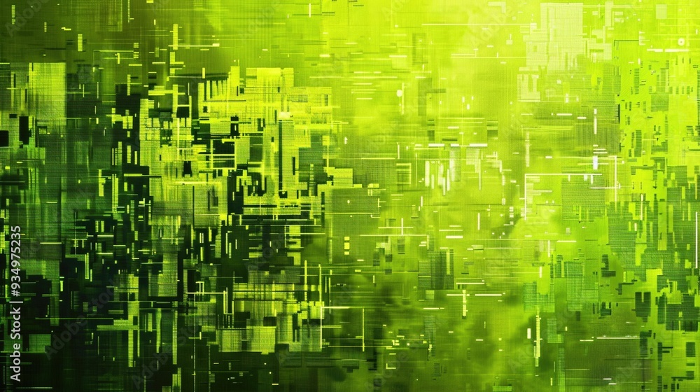 Green digital abstract art with dynamic patterns, evoking a sense of vitality and energy. Green digital abstract art with dynamic patterns, evoking a sense of vitality and energy.