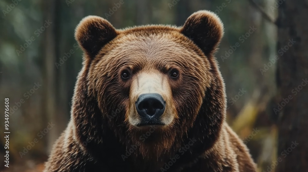 Brown Bear Portrait in a Forest Brown Bear Portrait in a Forest