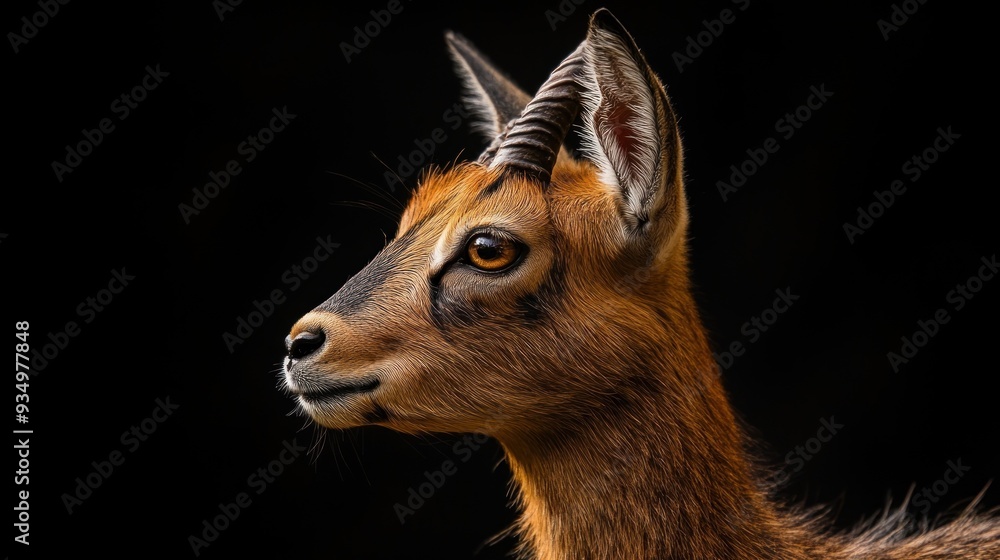Obraz premium Close-up Portrait of a Young Antelope