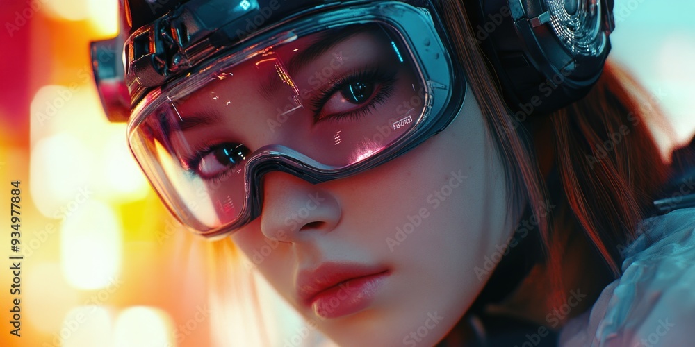 Woman in Helmet and Goggles Woman in Helmet and Goggles
