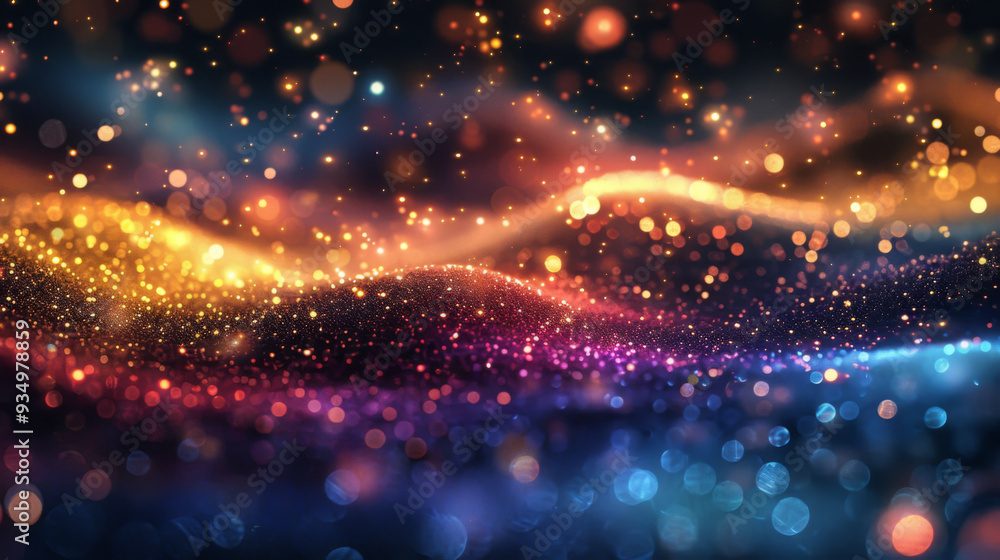Blurred bokeh light on dark background Blurred bokeh light on dark background