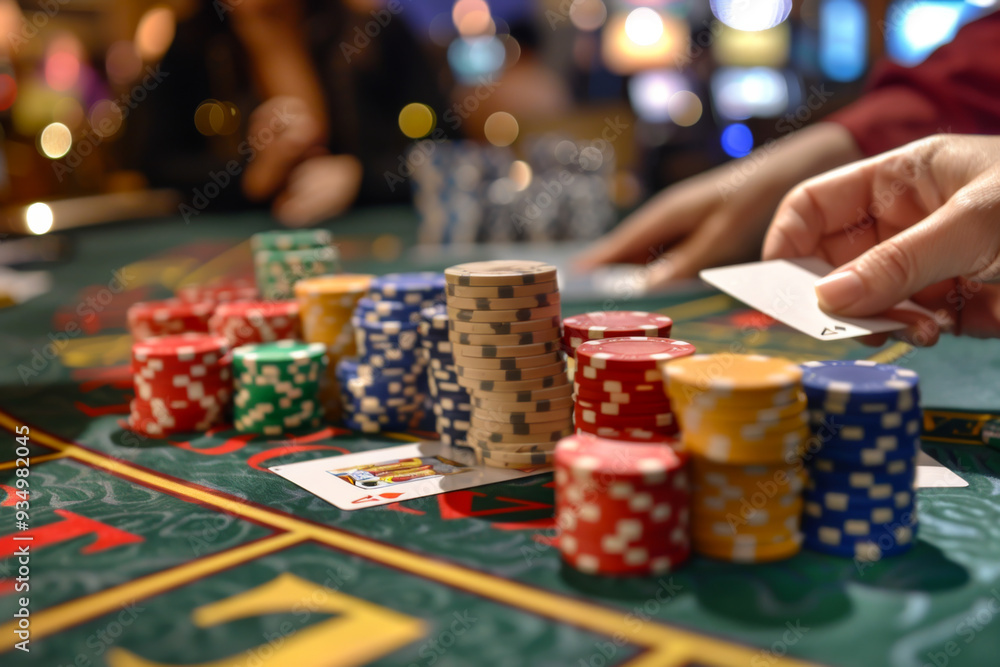 High stakes Poker game at the casino High stakes Poker game at the casino