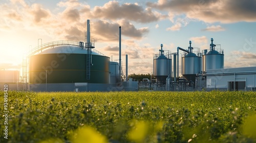 Efficient Biogas Plant Facility Transforming Organic Waste Into Eco Friendly Renewable Energy Source for Power