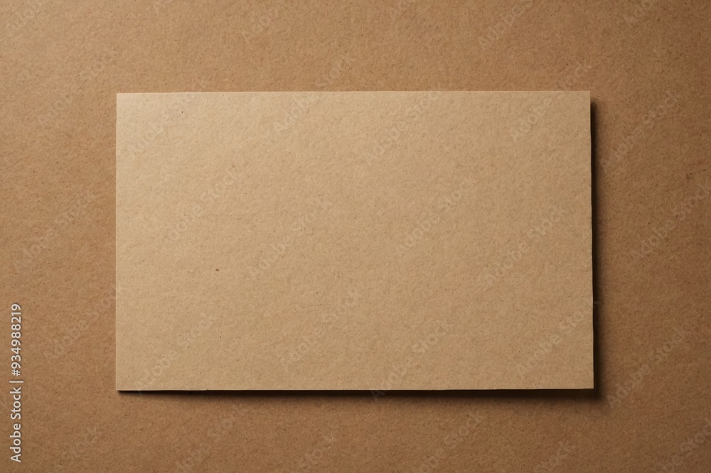 Blank card on craft paper background Blank card on craft paper background