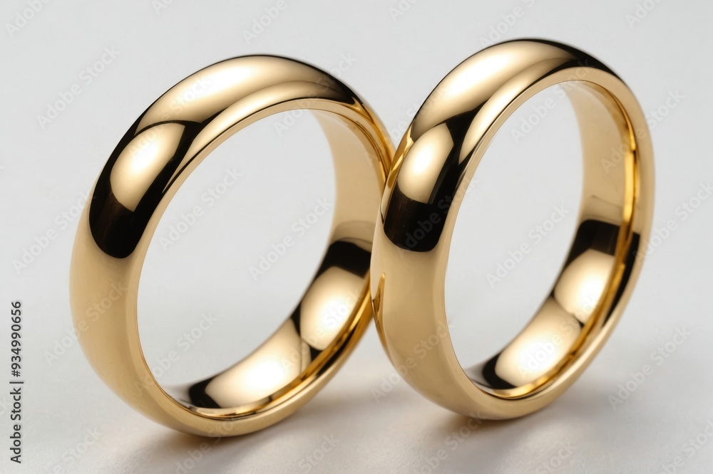 Gold ring on a white background Gold ring on a white background
