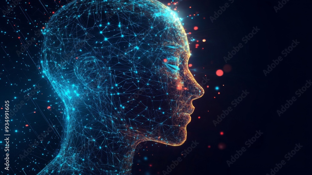 Conceptual technology illustration of artificial intelligence. Abstract futuristic background Conceptual technology illustration of artificial intelligence. Abstract futuristic background