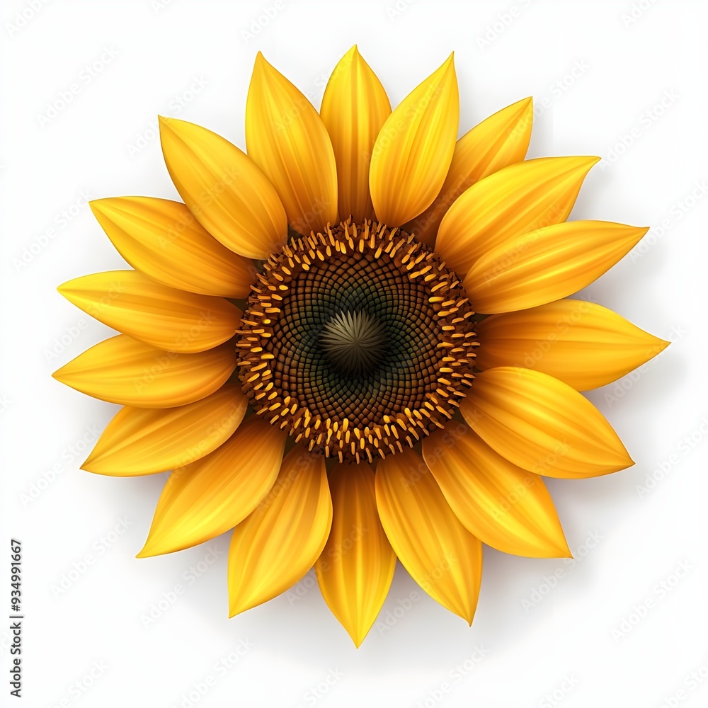 Fototapeta premium Yellow Sunflower Flower Close Up.